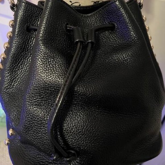 Rebecca Minkoff Handbags - Rebecca Minkoff Bucket Shoulder Bag Studded Leather Black Dust Bag Like New
